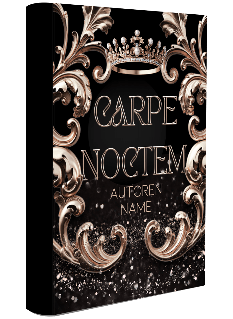 Buchcover Premade Roségold Gold Krone Glitzer