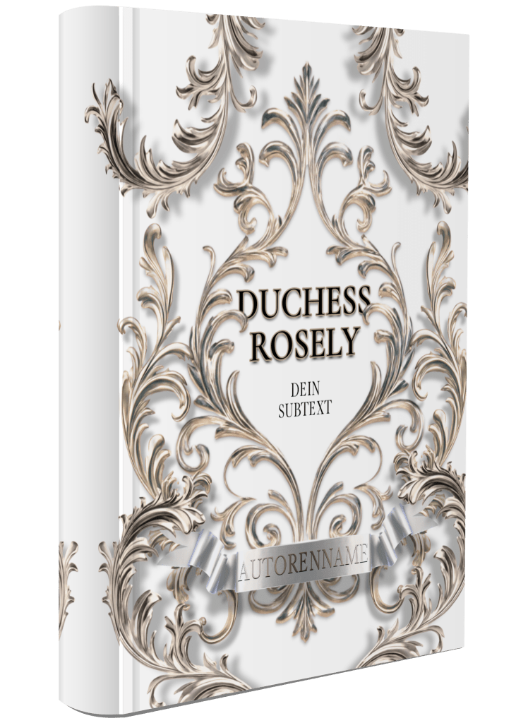 Buchcover Premade Gold floral edel weiß