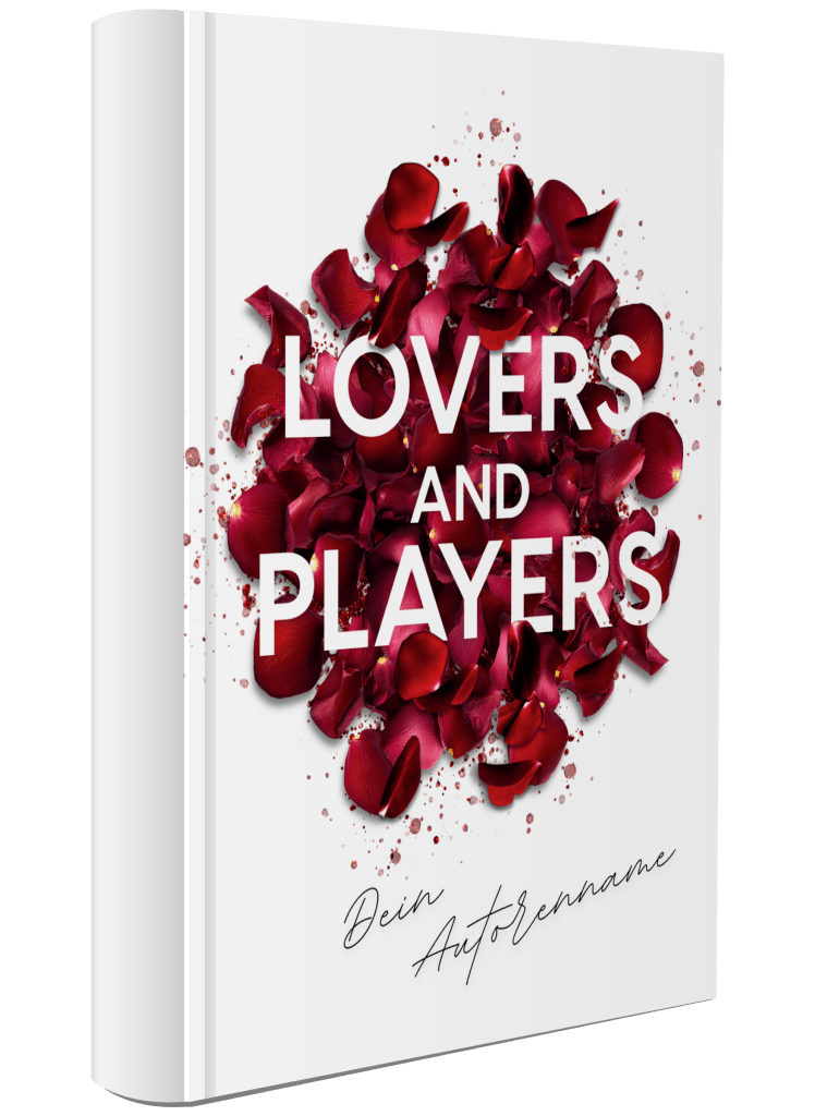 Buchcover Premade Rosen Rosenblätter weiß modern minimalistisch Valentinstag