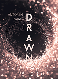 Buchcover Premade, rosa Schrift vertikal mittig vor einem Strudel aus Glitzer.